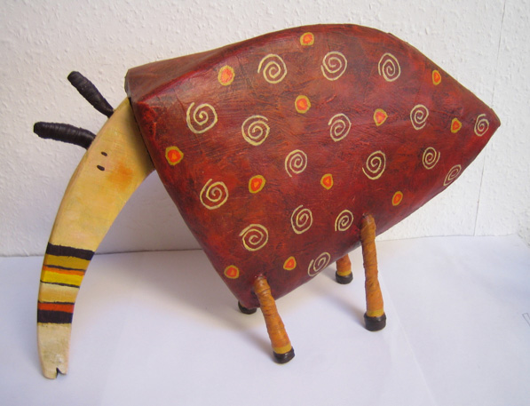 mange fourmis- bois tissu-30cm